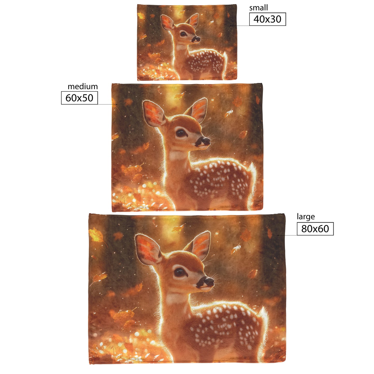 Autumn Fawn Cozy Fleece and Sherpa Blanket Embrace the Beauty of Nature - Awakening Righteousness