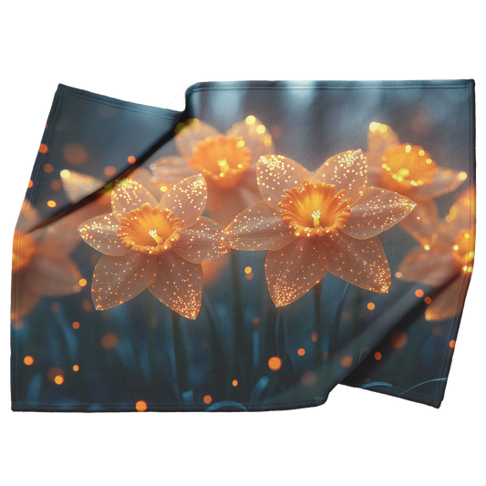Glowing_Yellow_Daffodils_Morning_Light_F_H_Blanket_Top_Bottom_Folds_Mockup.png