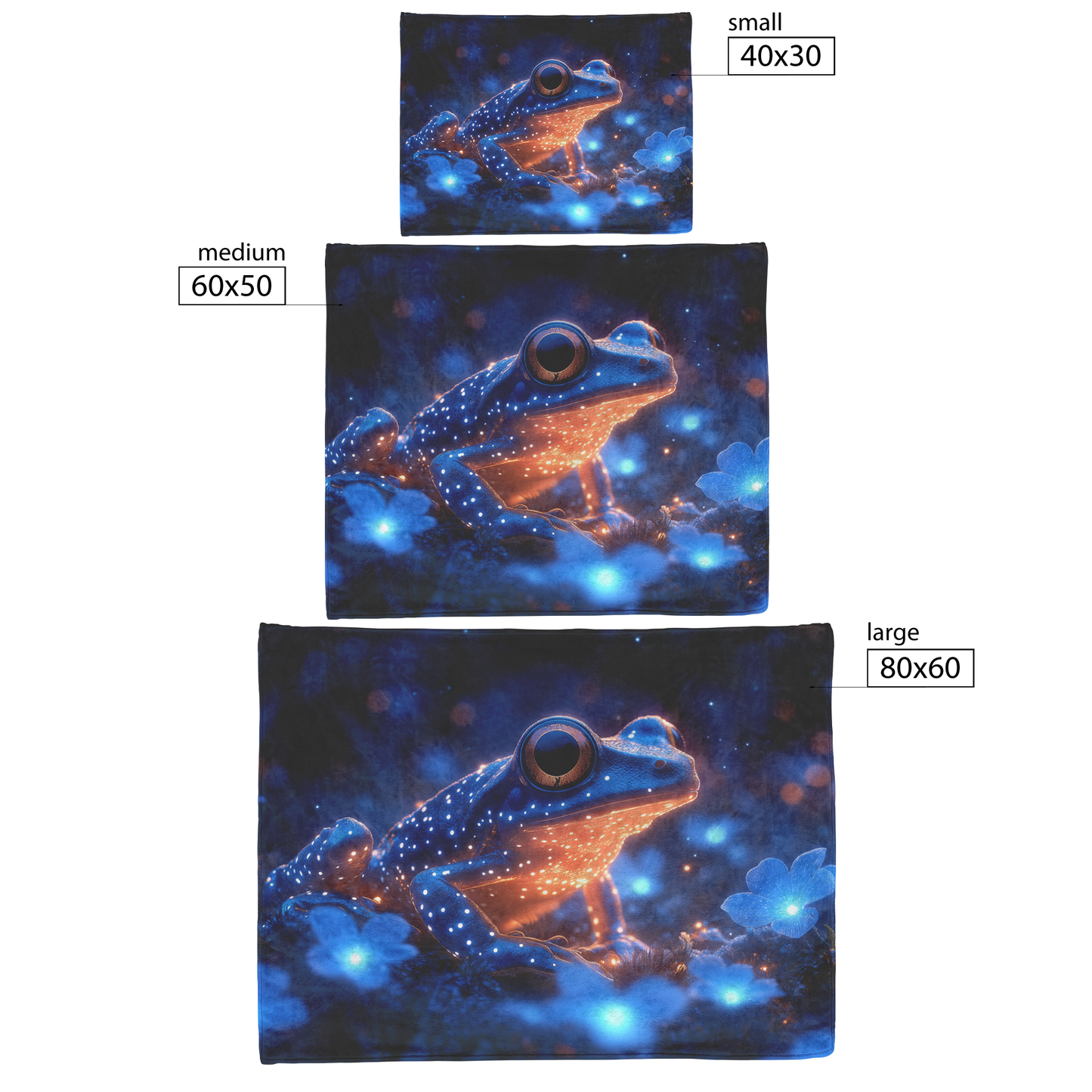 Golden_Poison_Dart_Frog_Silhouette_with__H_Blanket_Size_Options_Mockup.png