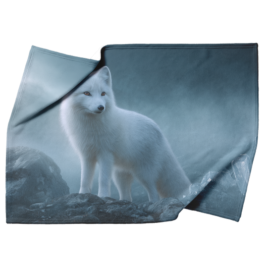 Mystical_White_Fox_Standing_In_Moonlit_F_H_Blanket_Top_Bottom_Folds_Mockup.png