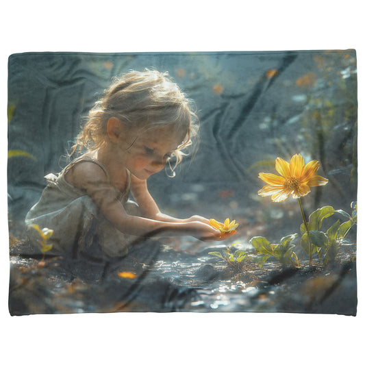 Pure Innocence Cozy Christian Fleece Sherpa Blanket Embrace the Peace and Grace of God's Love - Awakening Righteousness