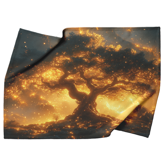 Sarv_e_Abarqu_Cypress_Tree_with_Sunlight_H_Blanket_Top_Bottom_Folds_Mockup.png