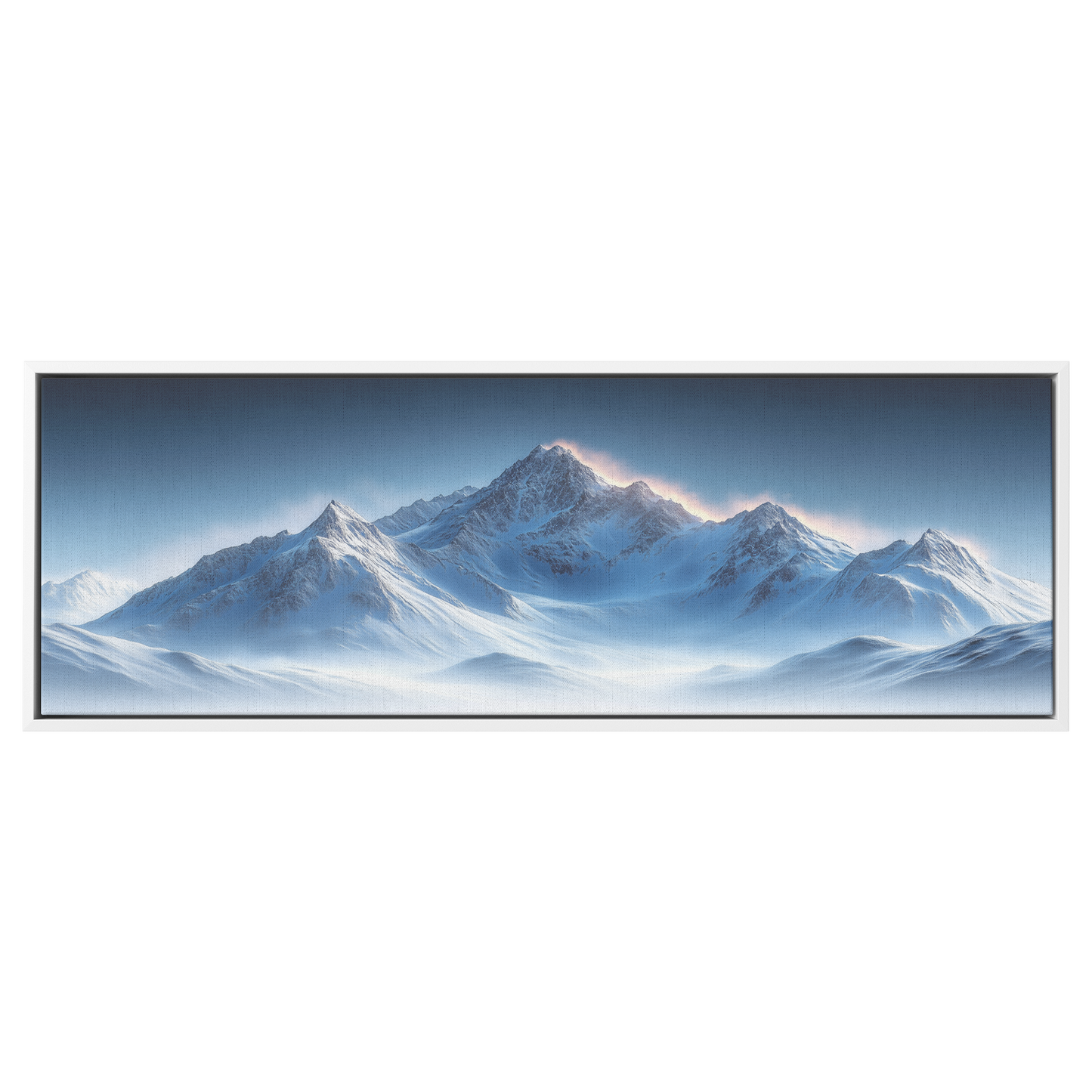 Serene_Snow_Covered_Mountains_Clear_Blue_White_Framed_Canvas_H_Panoramic_Main_Mockup.png