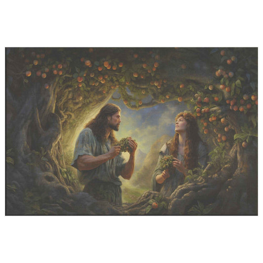 Adam & Eve In The Garden Of Eden Classic Canvas Wall Art