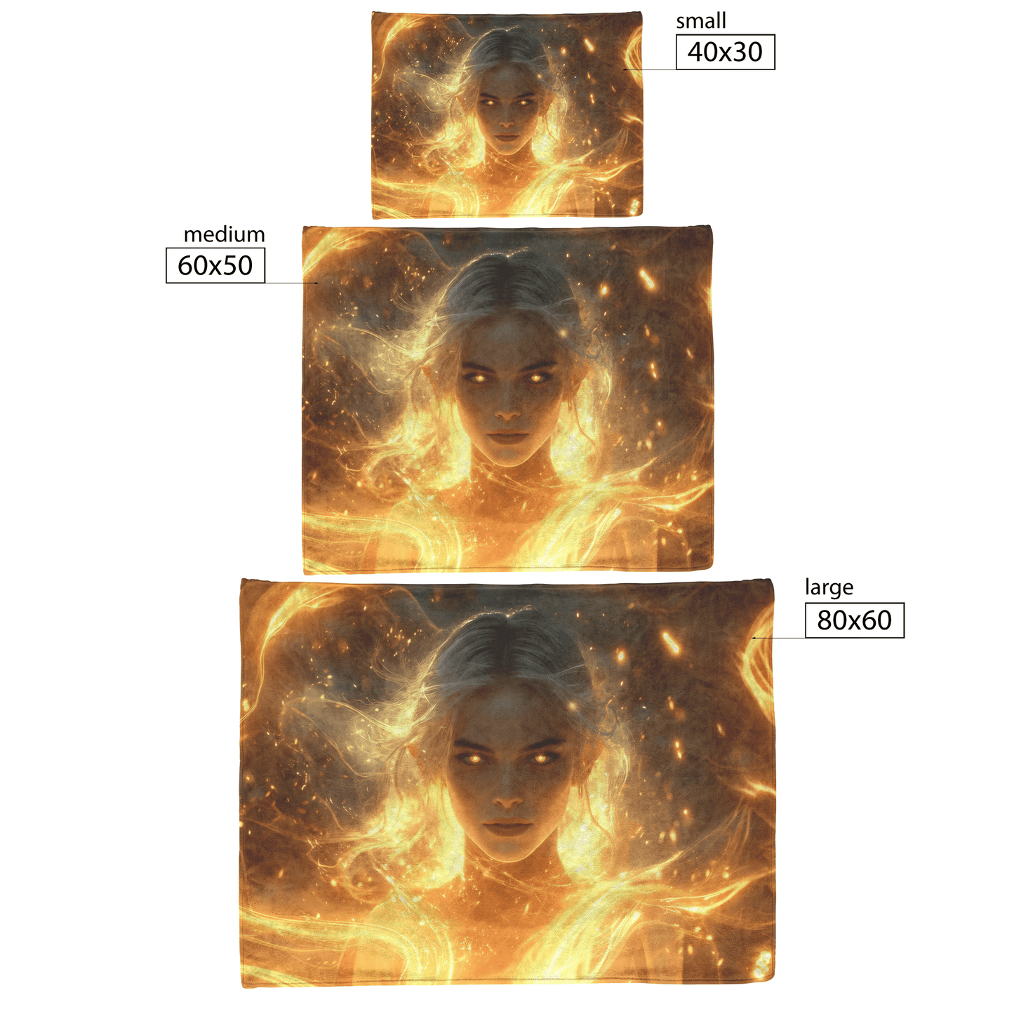 Blood Elf Priest Fleece Sherpa Blanket Healing Spell Golden Auras Radiant Light Trails Peaceful Inspiring WoW Design - Awakening Righteousness