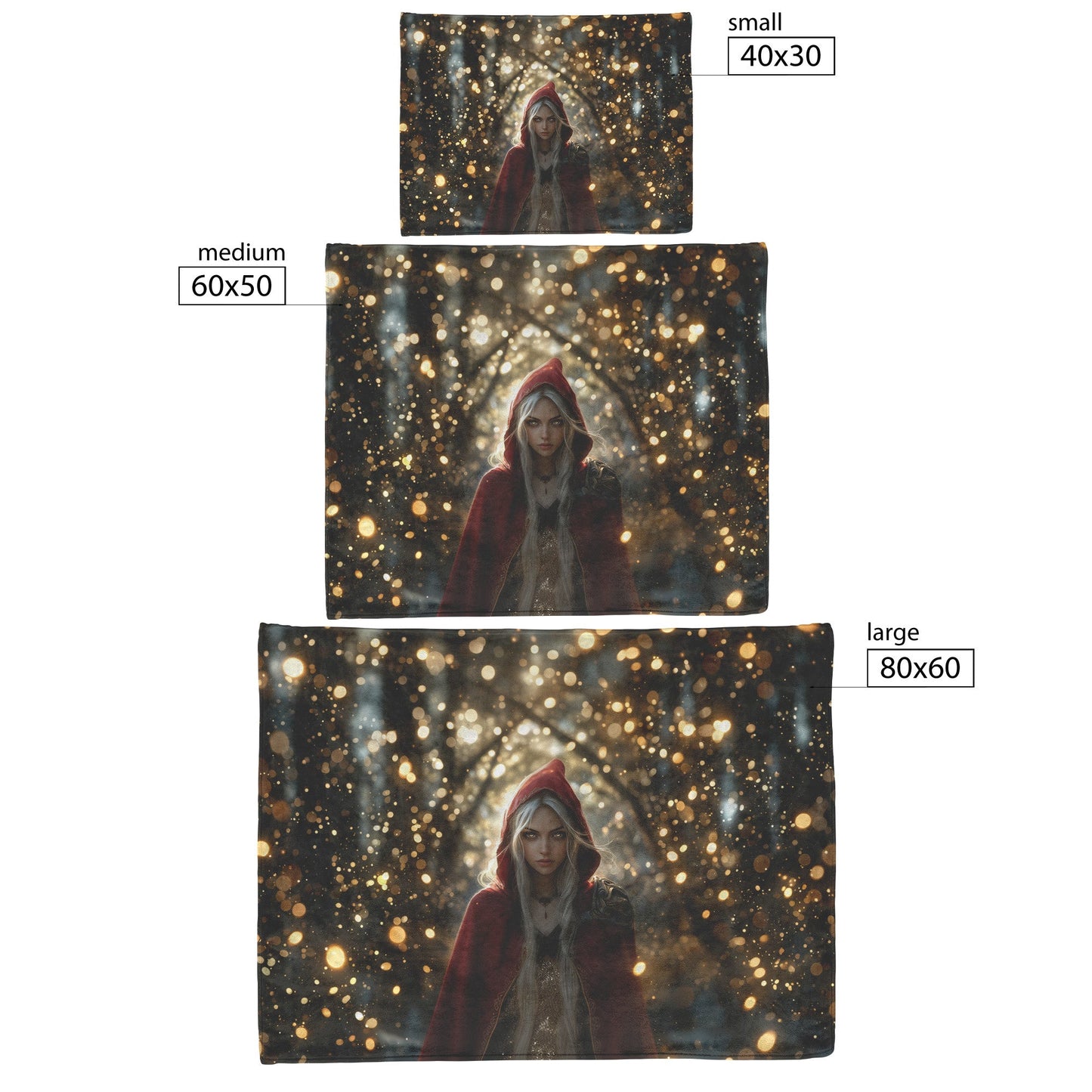 Blood Elf Rogue Fleece Sherpa Blanket Hidden Shadows Golden Highlights Silver Reflections Stealthy Powerful WoW Design - Awakening Righteousness