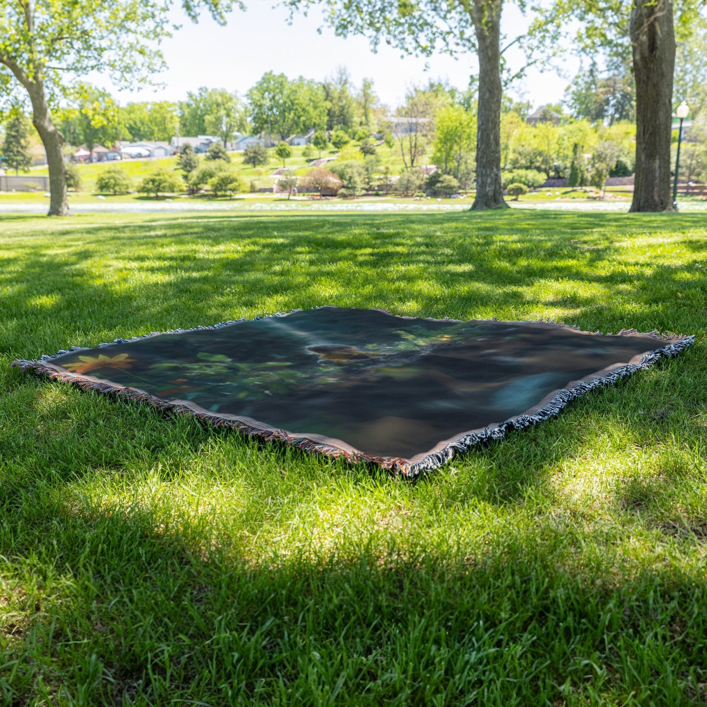 Child of Nature Woven Throw Blanket Sunlit Garden Wonder Christian Creation Inspired Home Decor Gift - Awakening Righteousness