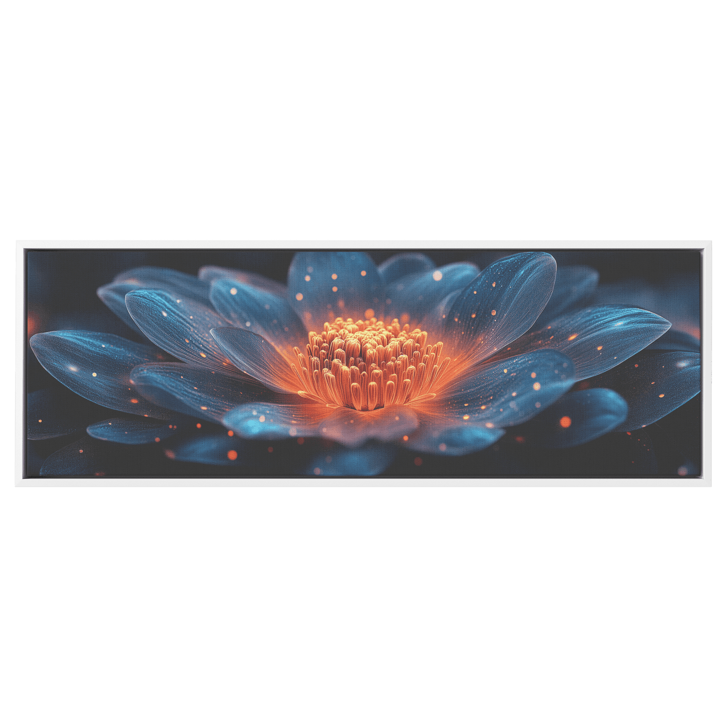 Floral Mandalas Geometric Symmetry Multi Layered Petal Patterns Panoramic Framed Canvas Wall Art for Home Decor - Awakening Righteousness
