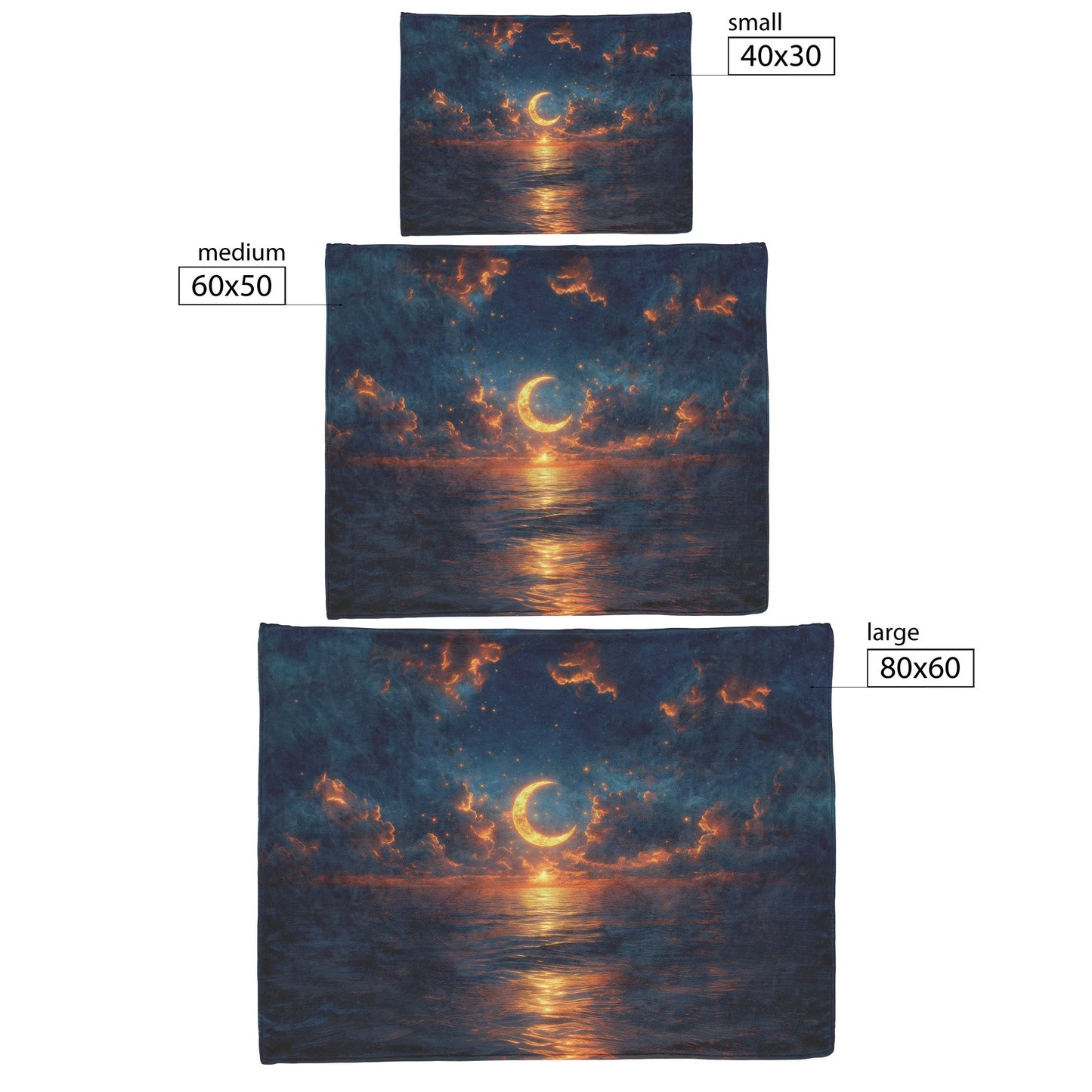 Luminous Sun Embracing Radiant Crescent Moon Golden Stars Twilight Skies Surreal Landscapes Fleece Sherpa Blanket - Awakening Righteousness