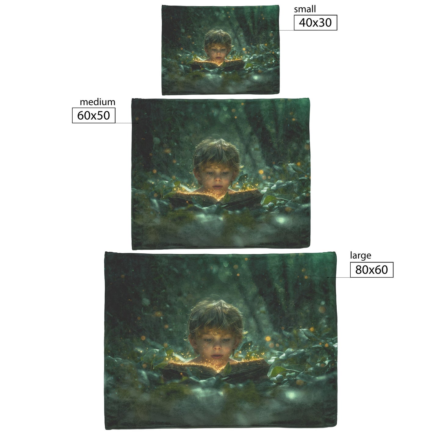 Magical Forest Tale Fleece Sherpa Blanket Soft Whimsical Nature Inspired Storytime Design - Awakening Righteousness