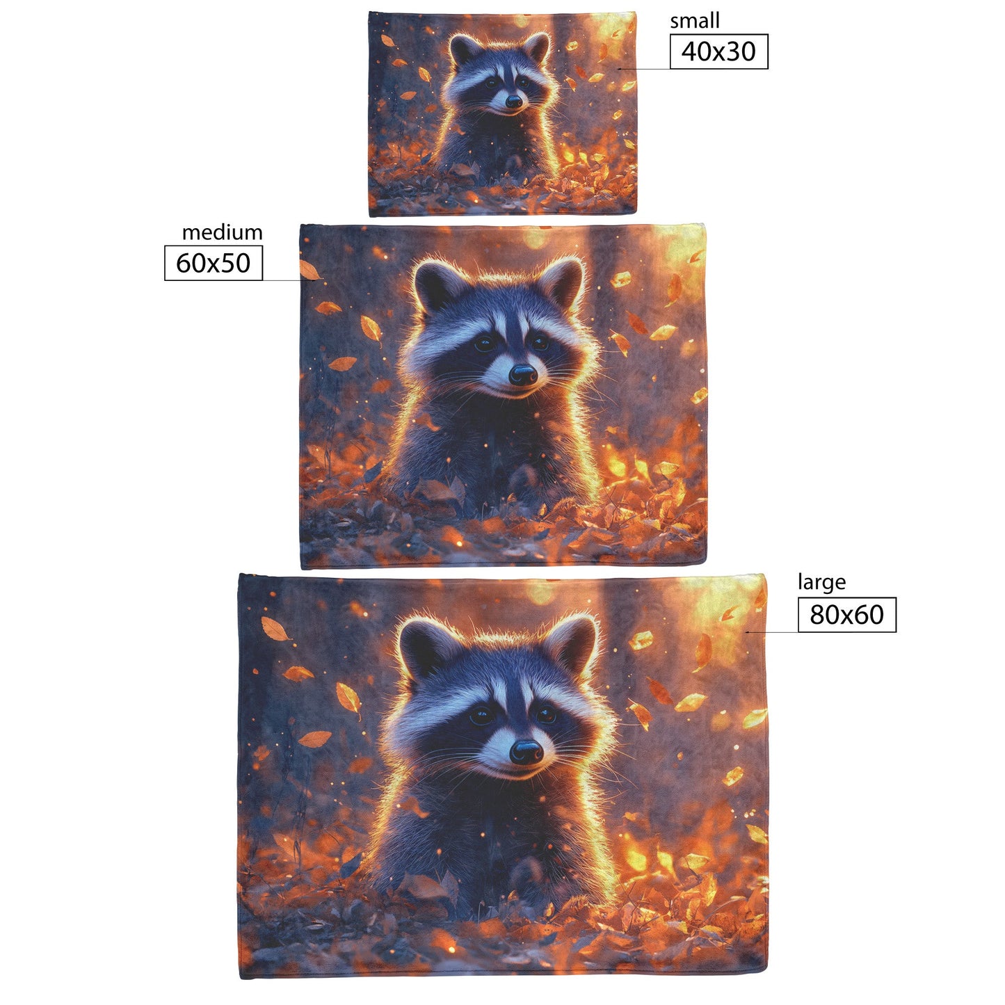Raccoon Peeking from Glowing Grass in Twilight Forest Intricate Fur Luminous Highlights Fleece Sherpa Blanket - Awakening Righteousness
