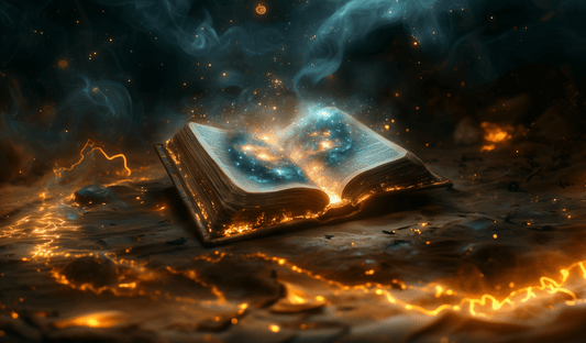 The Divine Wonder of Creation: Open Glowing Bible with God’s Cosmos Inside – Canvas Art - Awakening Righteousness