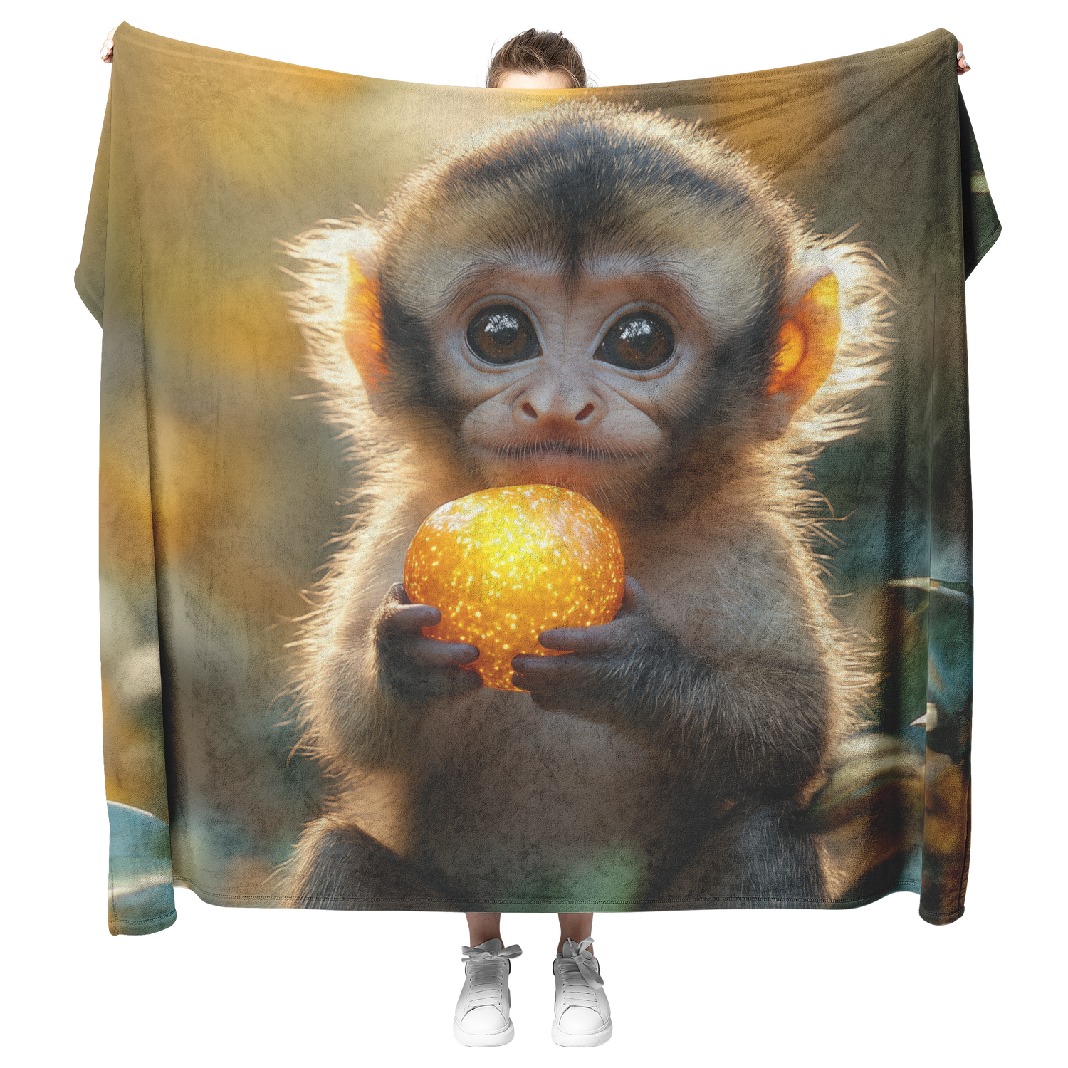 🐒 Capuchin Monkey Sherpa Fleece Blanket Collection | Awakening Righteousness