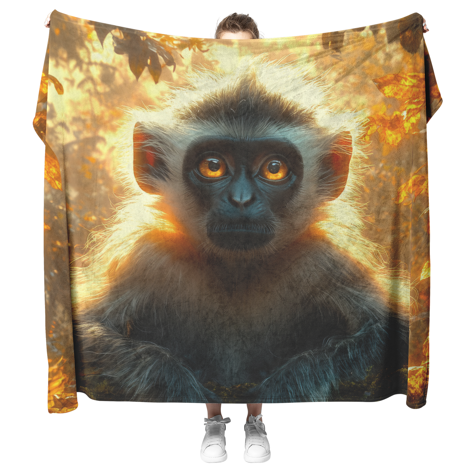 🐒 Colobus Monkey Sherpa Fleece Blanket Collection | Awakening Righteousness