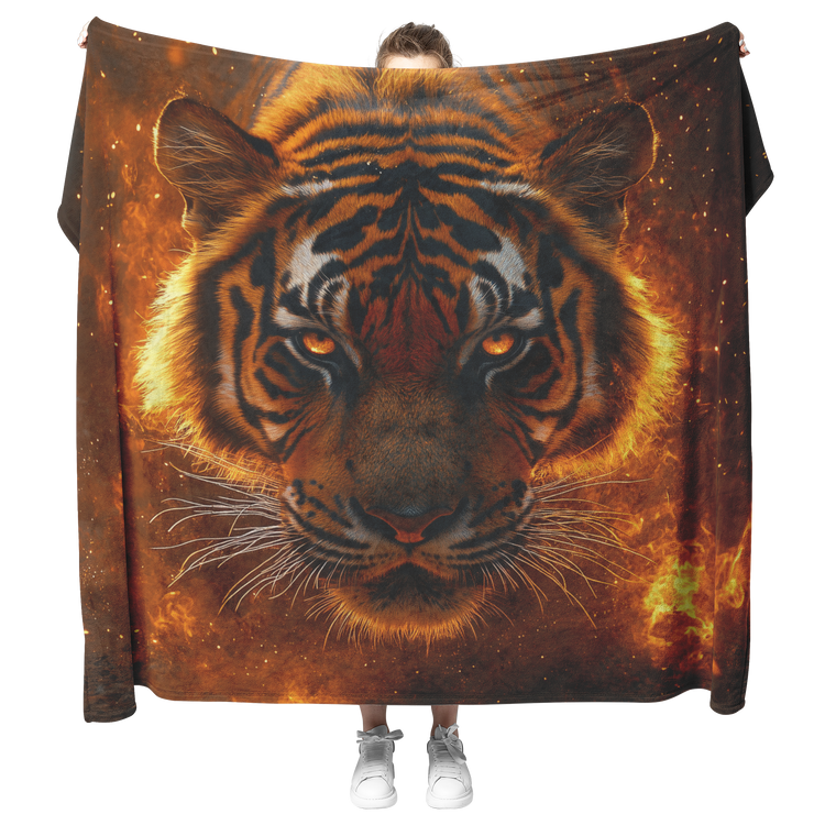 🐅 Tiger Sherpa Fleece Blanket Collection | Awakening Righteousness