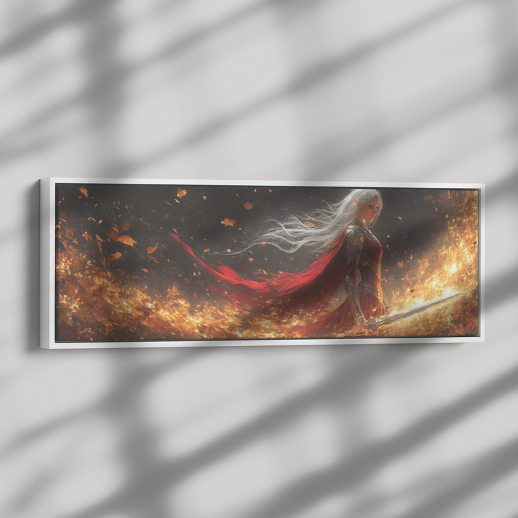 ⚔️ Holy Paladin Framed Panoramic Canvas Art – Awakening Righteousness
