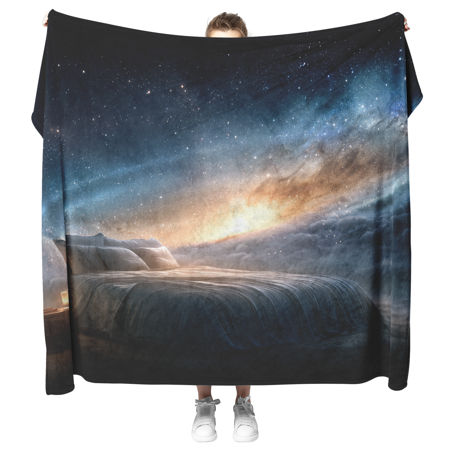 🌌 Galaxy Dreamscapes Sherpa Fleece Blanket Collection | Awakening Righteousness