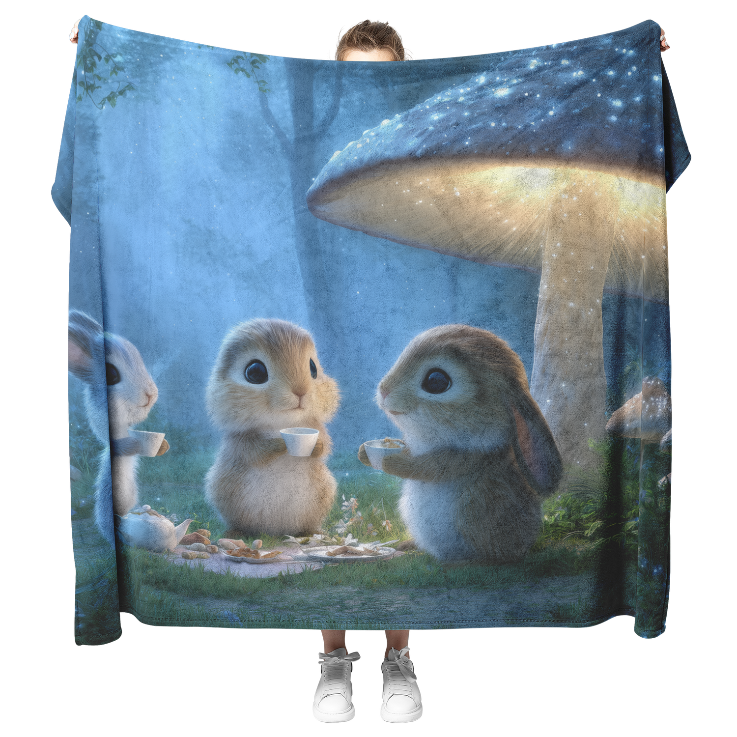 🍄 Fantasy Mushroom Forests Sherpa Fleece Blanket Collection | Awakening Righteousness