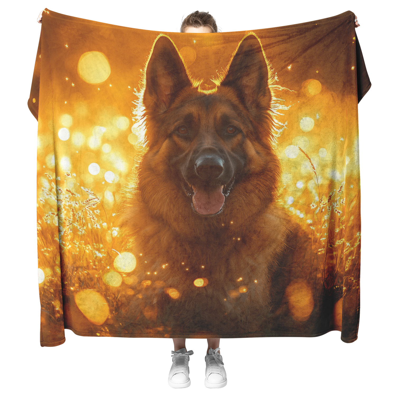 🐕 German Shepherd Dog Sherpa Fleece Blanket Collection | Awakening Righteousness