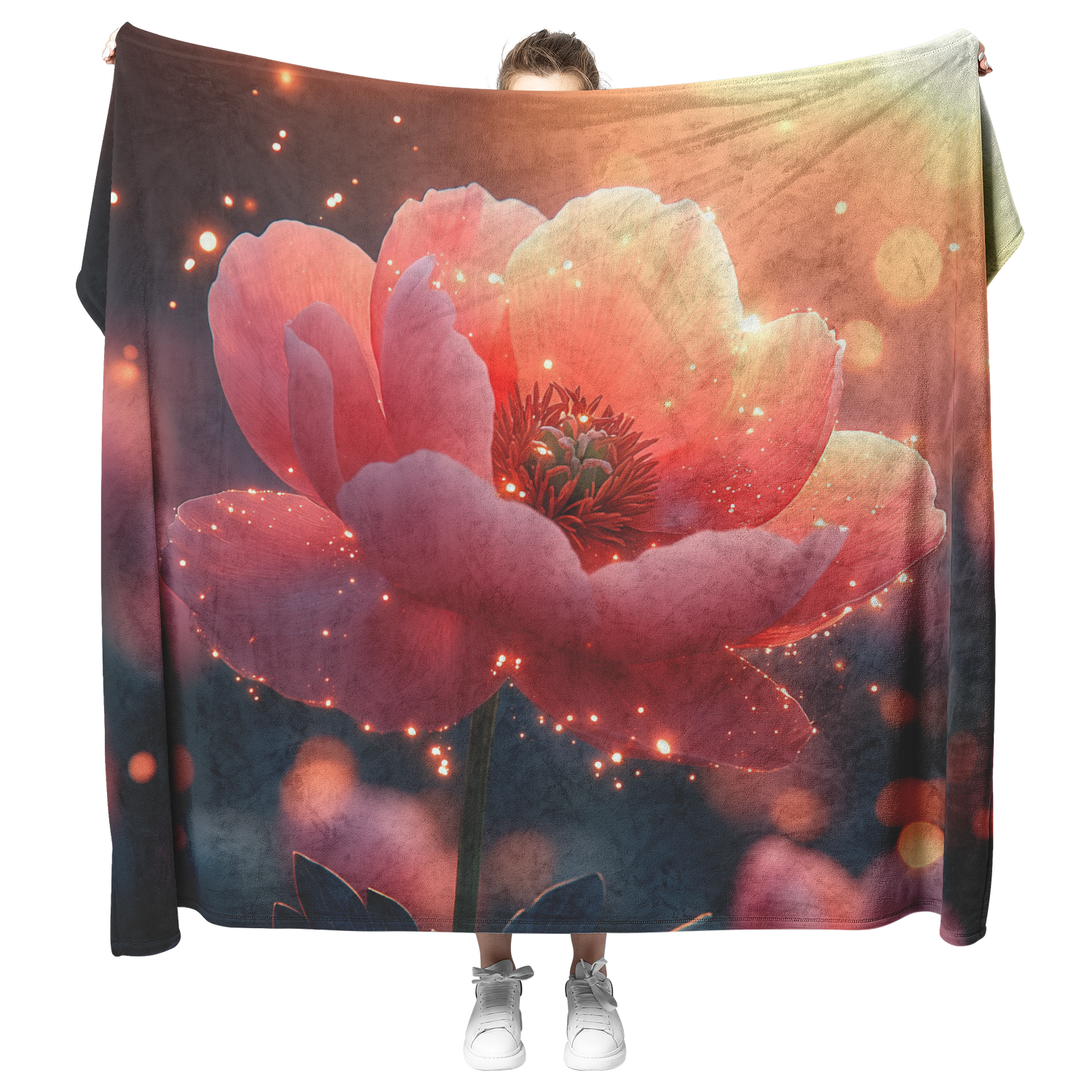 🌸 Peony Sherpa Fleece Blanket Collection | Awakening Righteousness