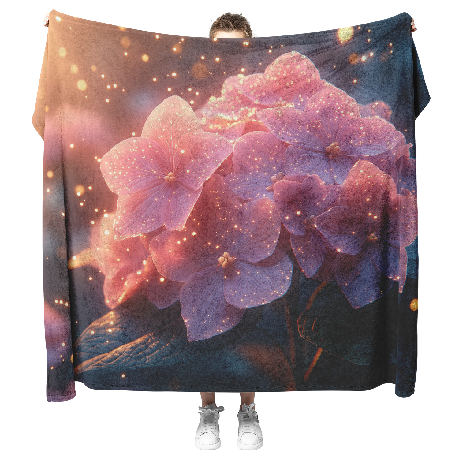 🌸 Hydrangea Sherpa Fleece Blanket Collection | Awakening Righteousness