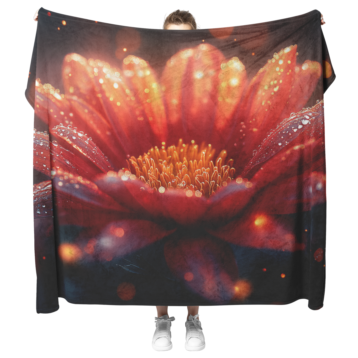 🌼 Chrysanthemum Sherpa Fleece Blanket Collection | Awakening Righteousness