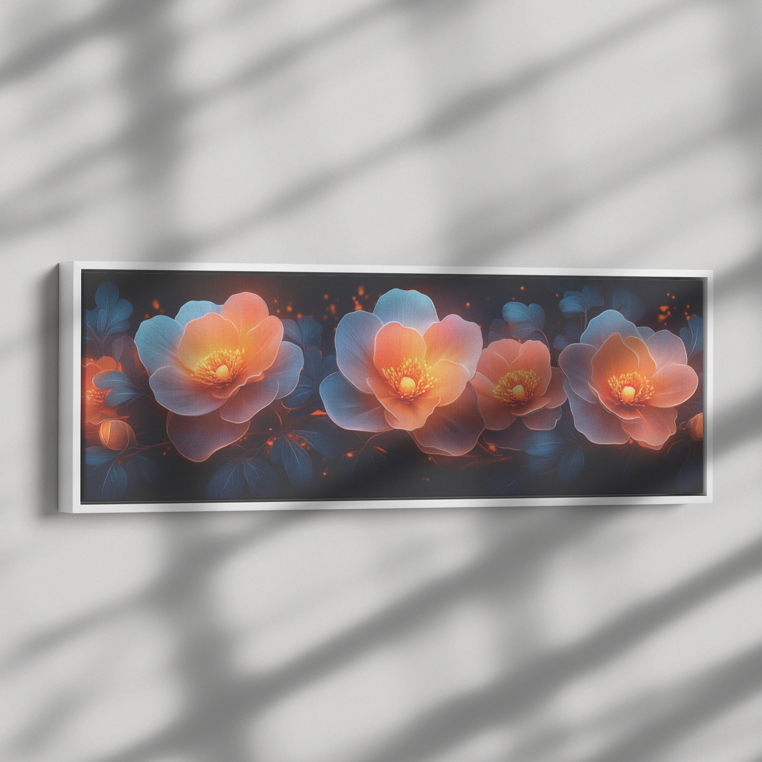🌸 Flowers Panoramic Nature Framed Canvas Art – Awakening Righteousness