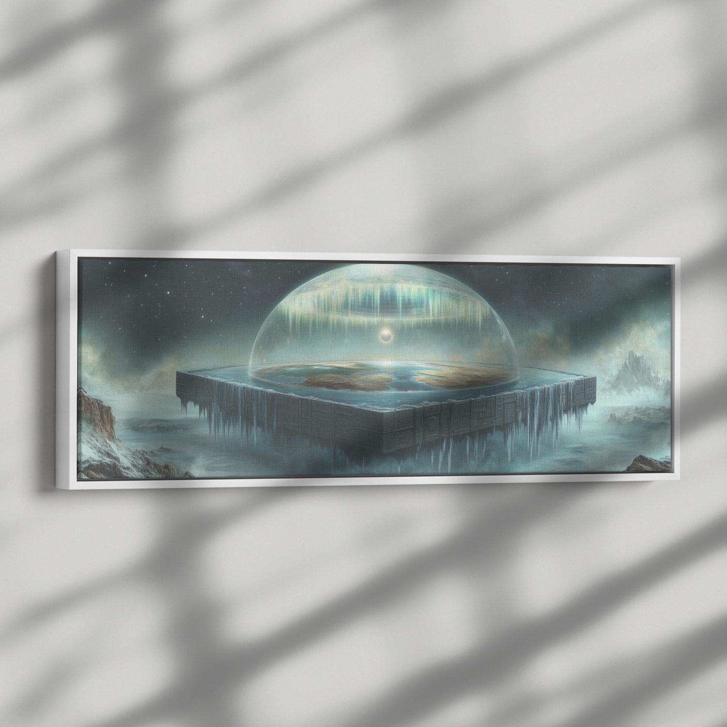 🌍 Biblical Flat Earth Panoramic Canvas Art With Frame Collection | Awakening Righteousness