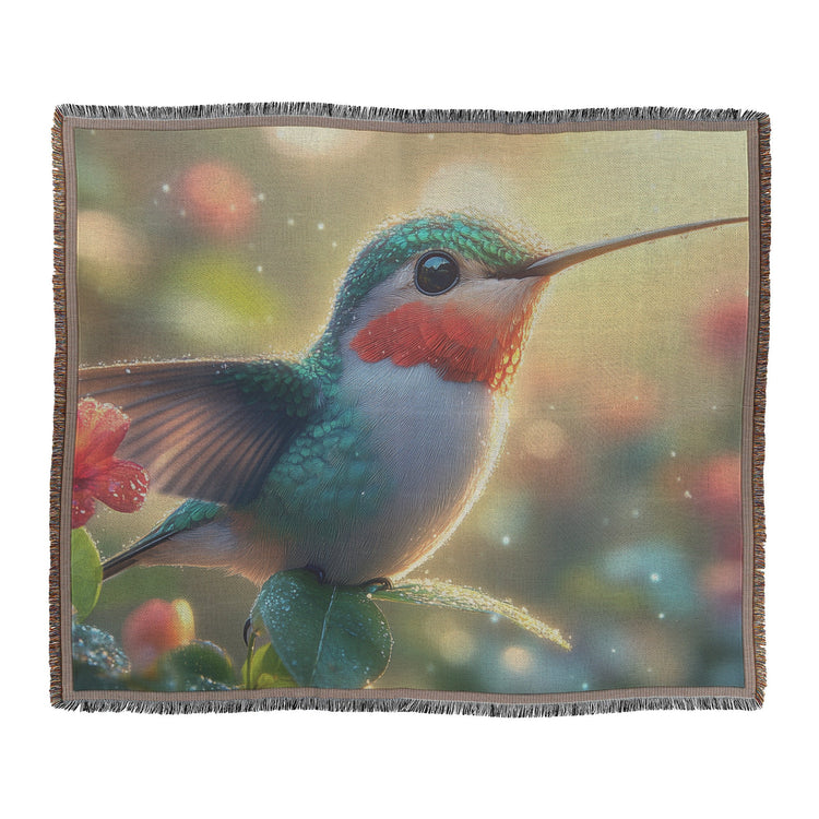 🐦 Hummingbird Woven Throw Blanket Collection | Awakening Righteousness