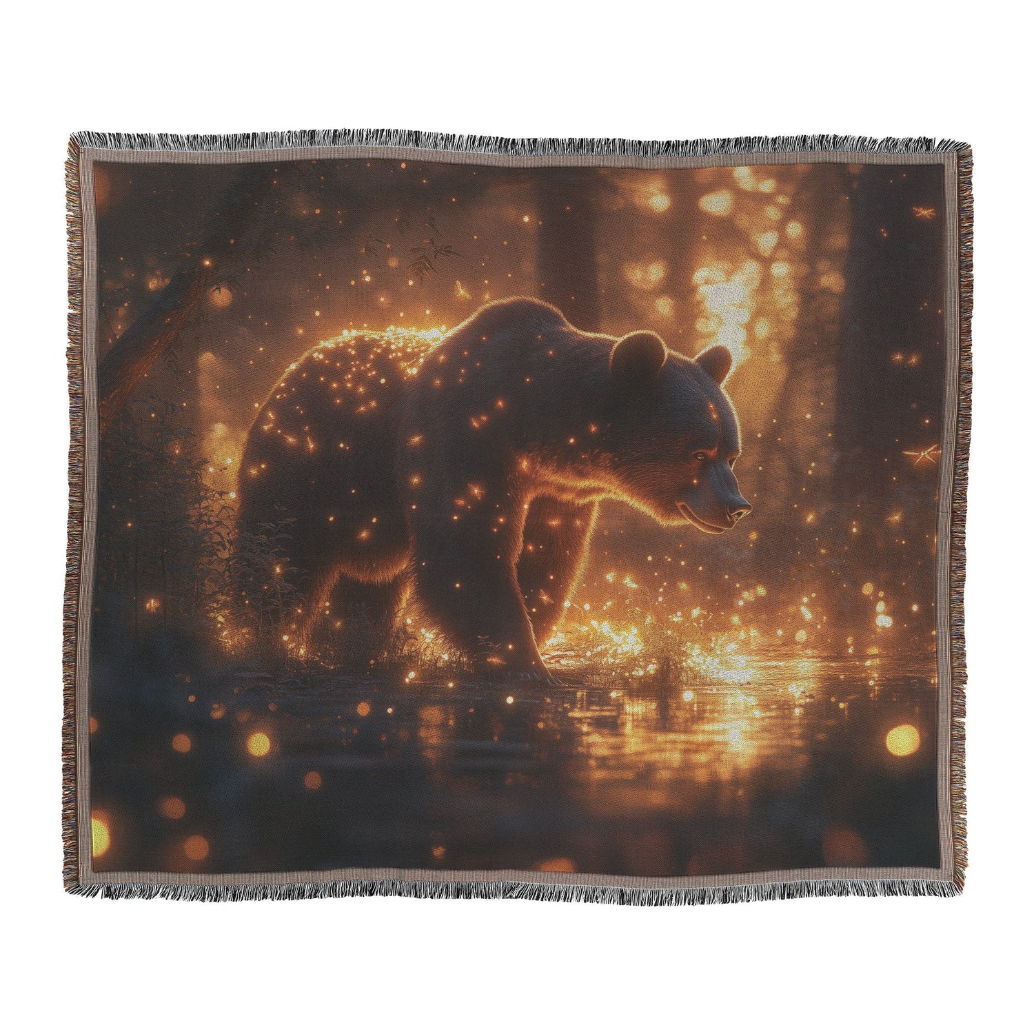 🐻 Black Bear Woven Throw Blanket Collection | Awakening Righteousness