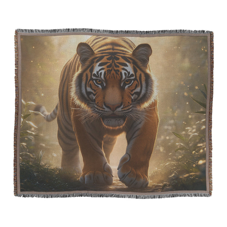 🐅 Bengal Tiger Woven Throw Blanket Collection | Awakening Righteousness
