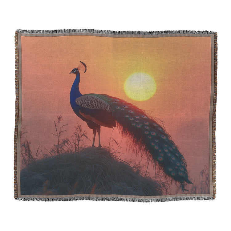 🦚 Peacock Woven Throw Blanket Collection | Awakening Righteousness