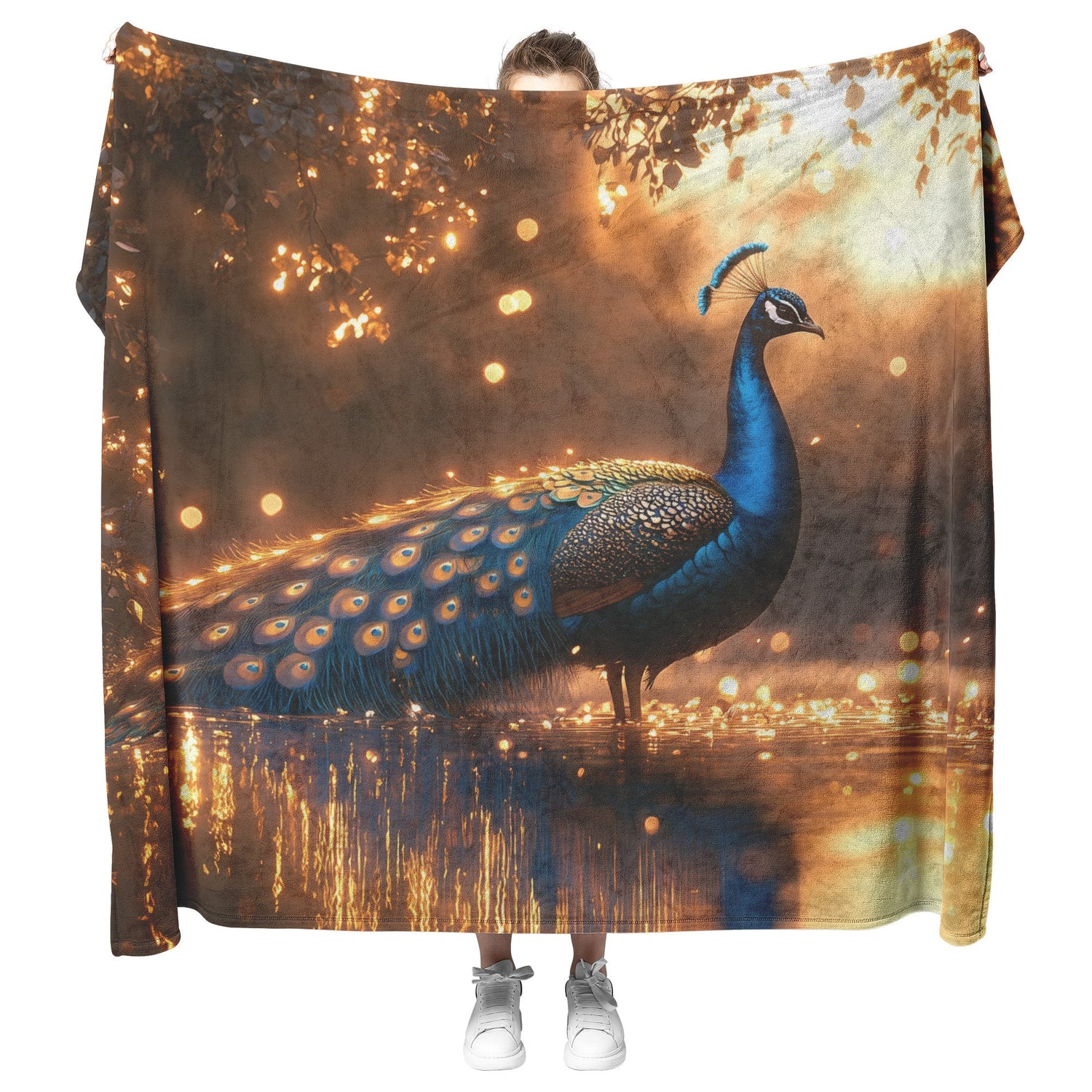 🦚 Peacock Sherpa Fleece Blanket Collection | Awakening Righteousness