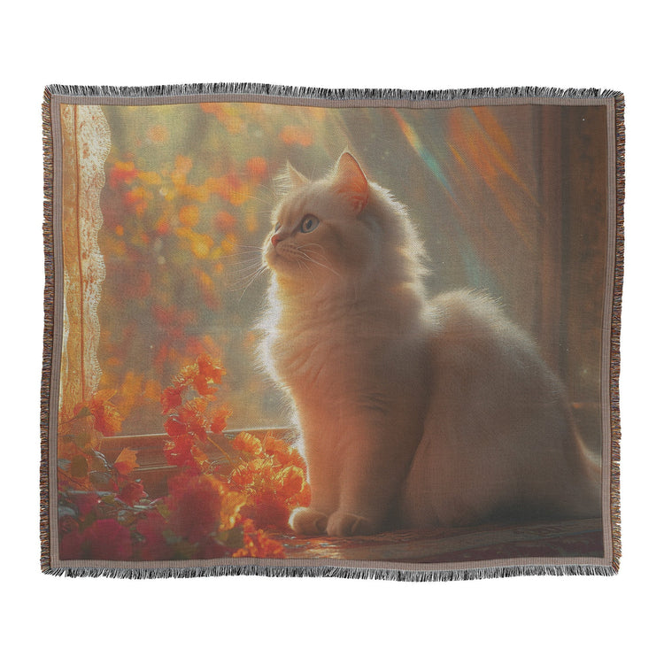 🐱 Persian Cat Woven Throw Blanket Collection | Awakening Righteousness