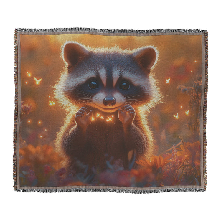 🦝 Raccoon Woven Throw Blanket Collection | Awakening Righteousness