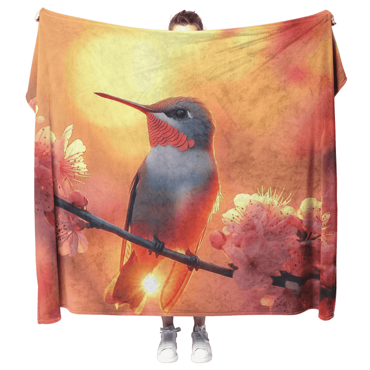 🌺 Hummingbird Sherpa Fleece Blanket Collection | Awakening Righteousness