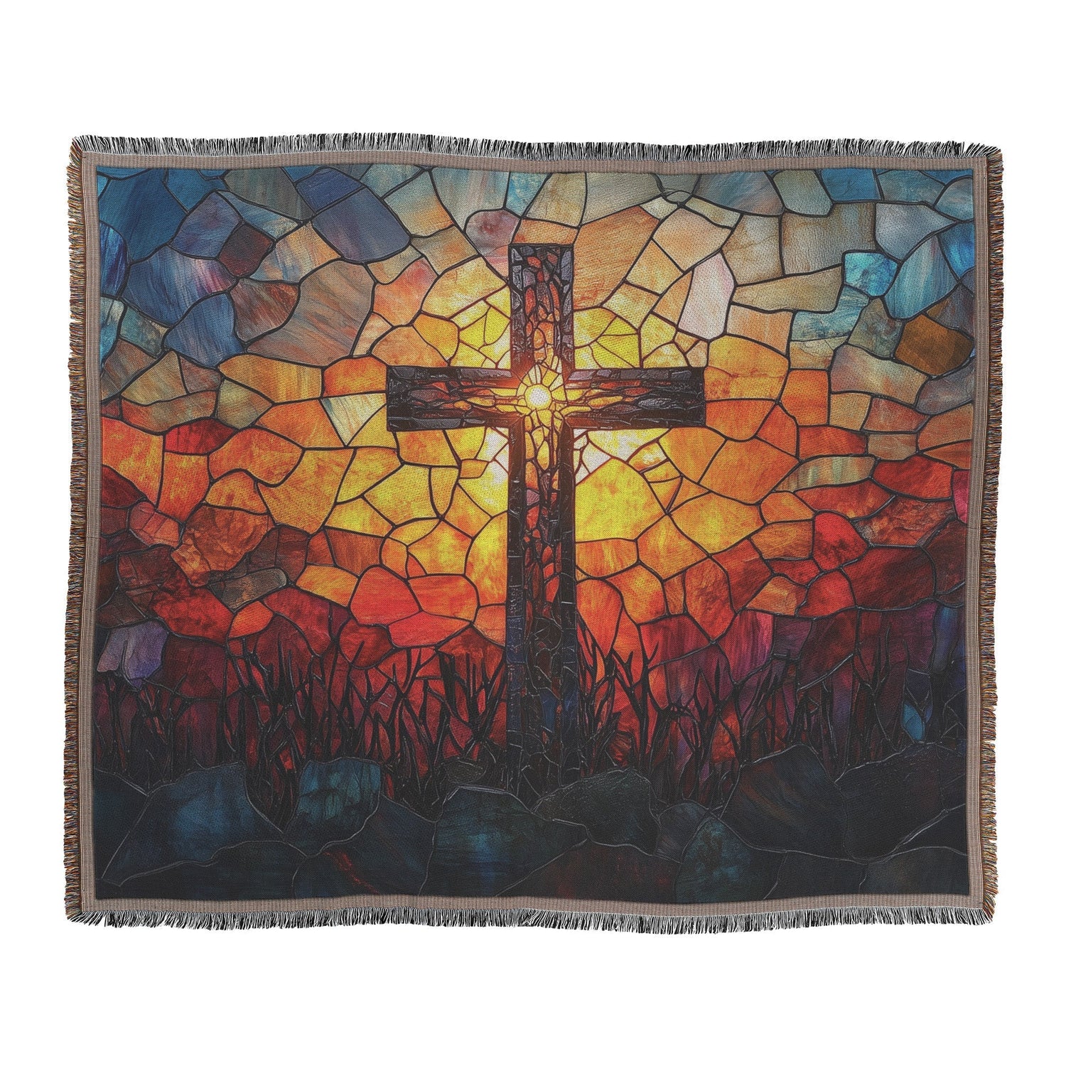 Stained Glass Woven Throw Blanket Collection | Awakening Righteousness