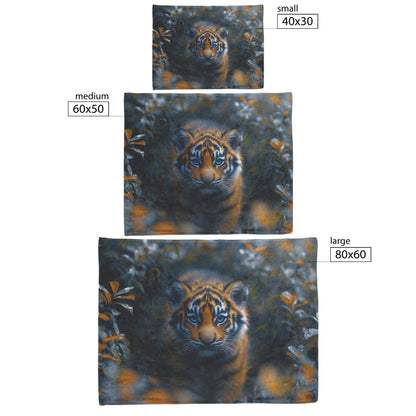 Adorable Tiger Cub Cozy Fleece and Sherpa Blanket Wild Beauty and Innocence in Your Space - Awakening Righteousness