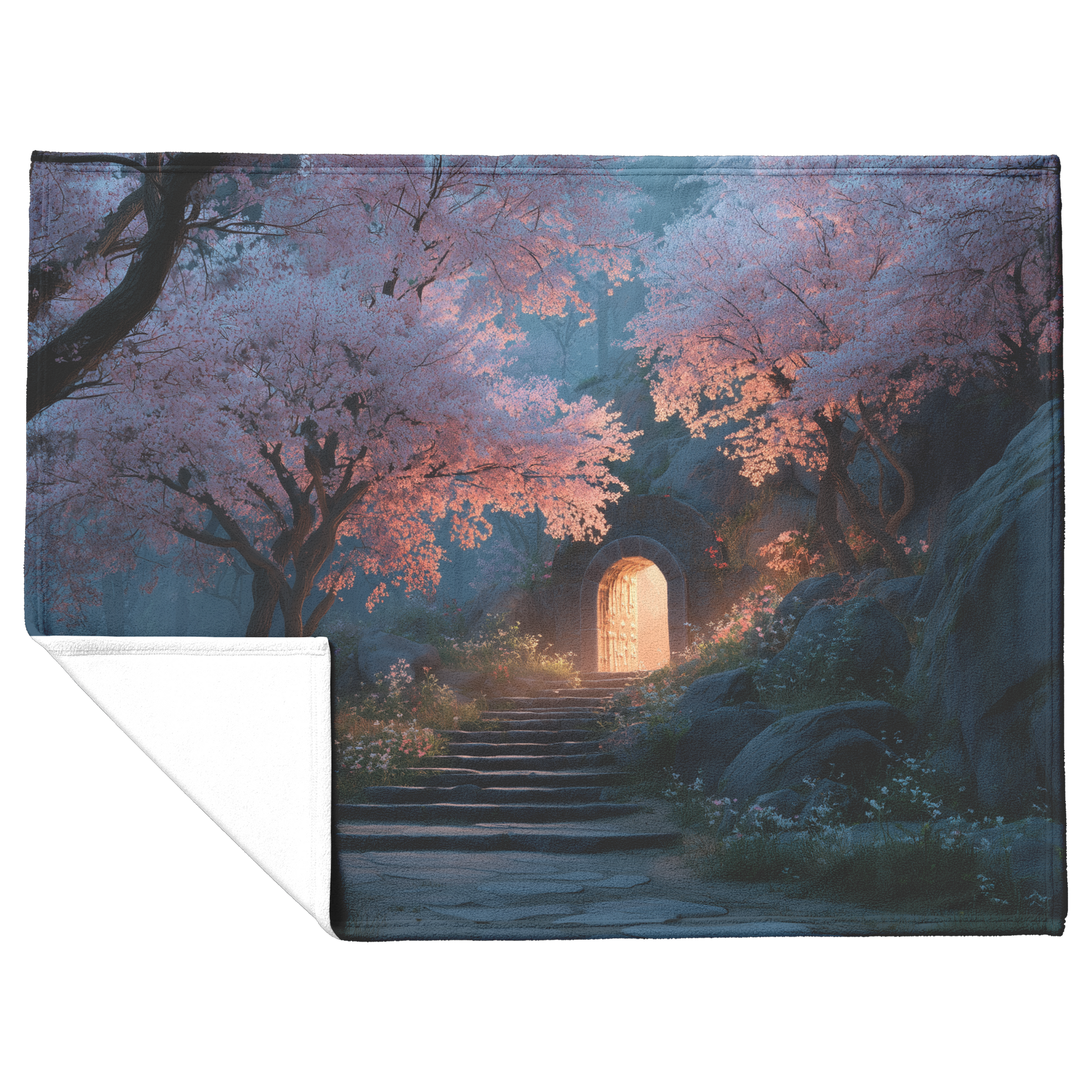 Ancient_Stone_Steps_Surrounded_By_Bloomi_H_Blanket_Flat_Fold_Mockup.png