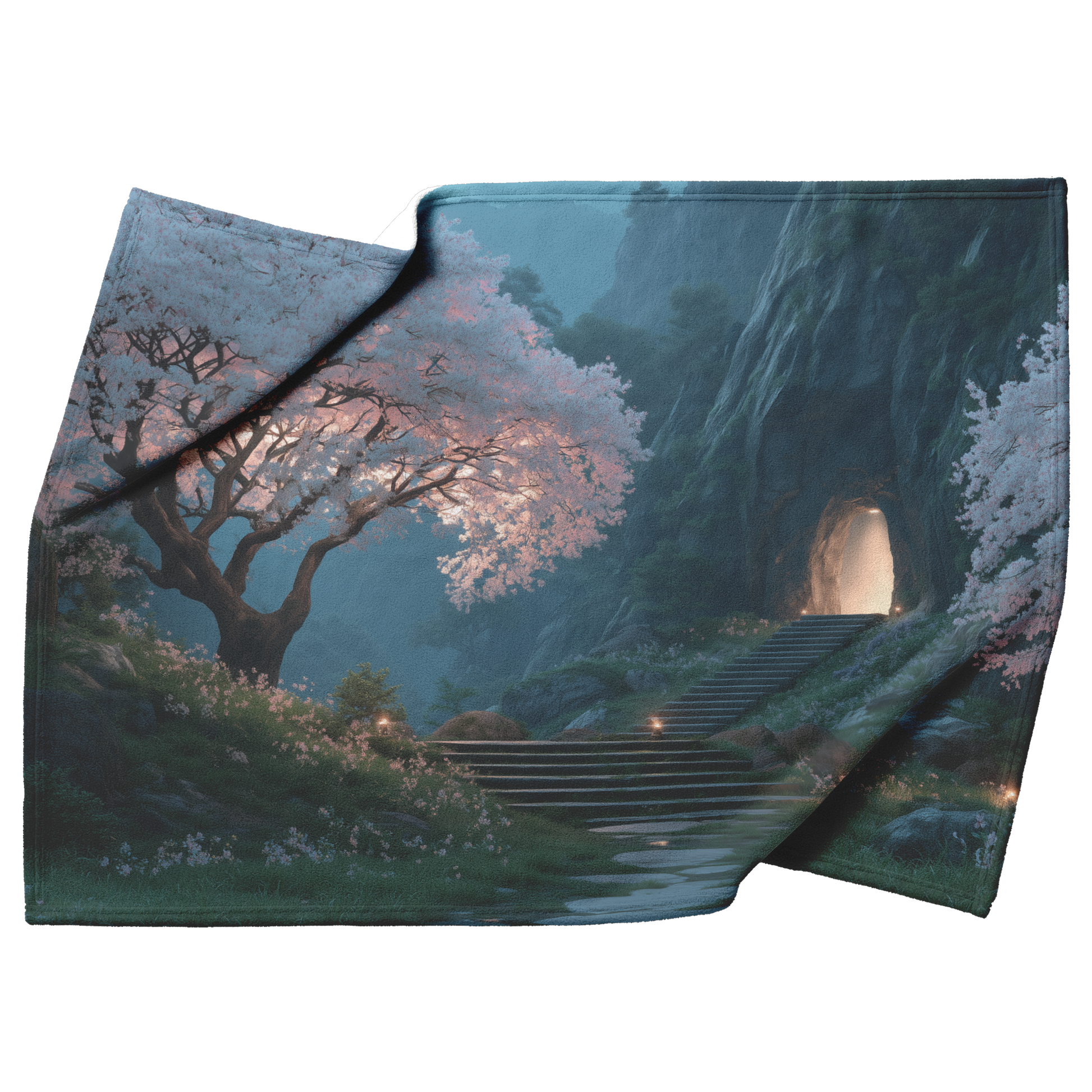 Ancient_Stone_Steps_Surrounded_By_Bloomi_H_Blanket_Top_Bottom_Folds_Mockup.png