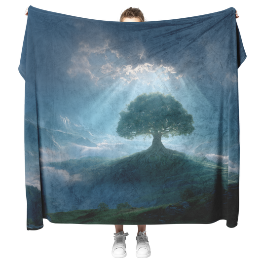 Ancient_Tree_Of_Life_On_Peaceful_Hilltop_H_Blanket_Model_Mockup.png