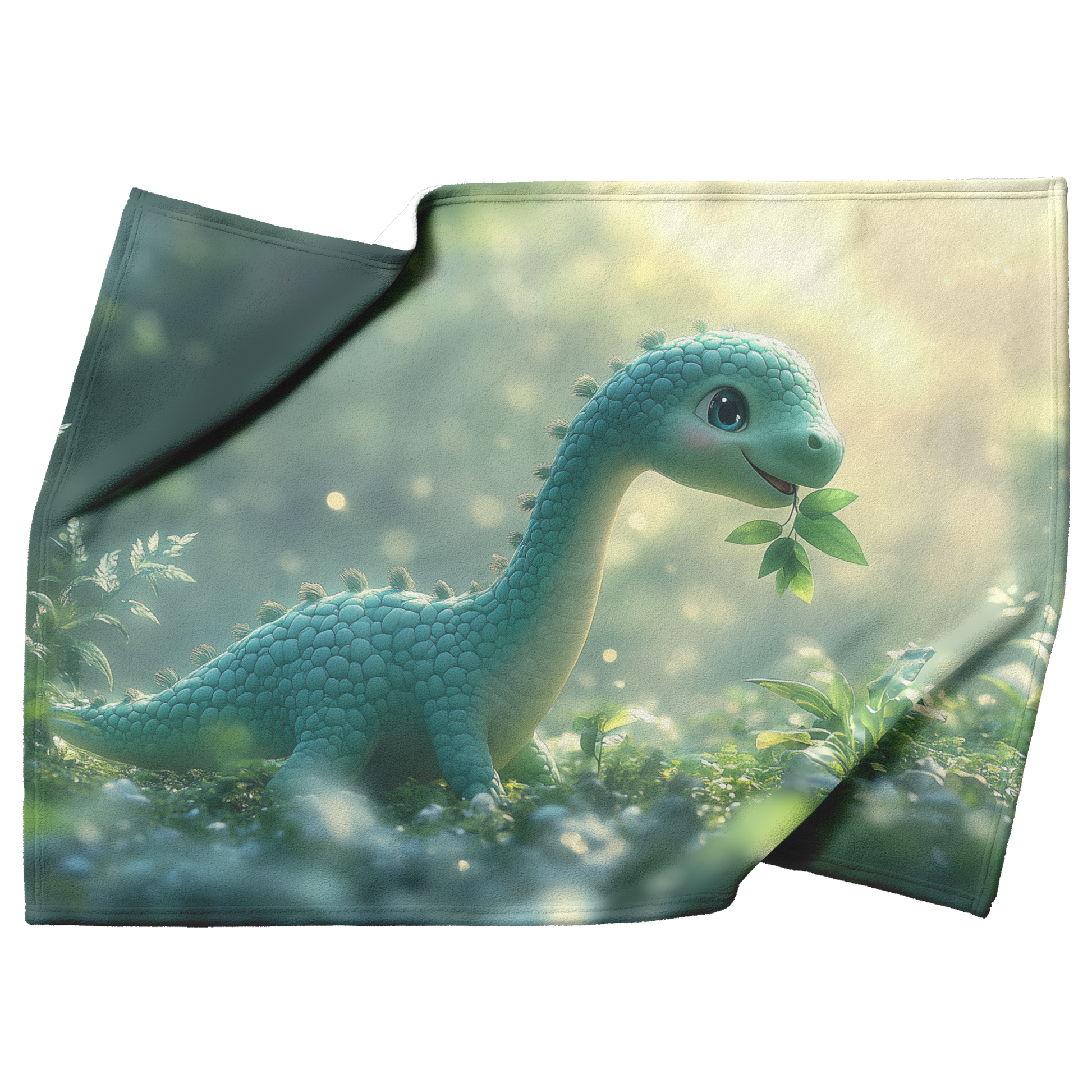 Baby_Brachiosaurus_Stretching_Neck_to_Ea_H_Blanket_Top_Bottom_Folds_Mockup.png