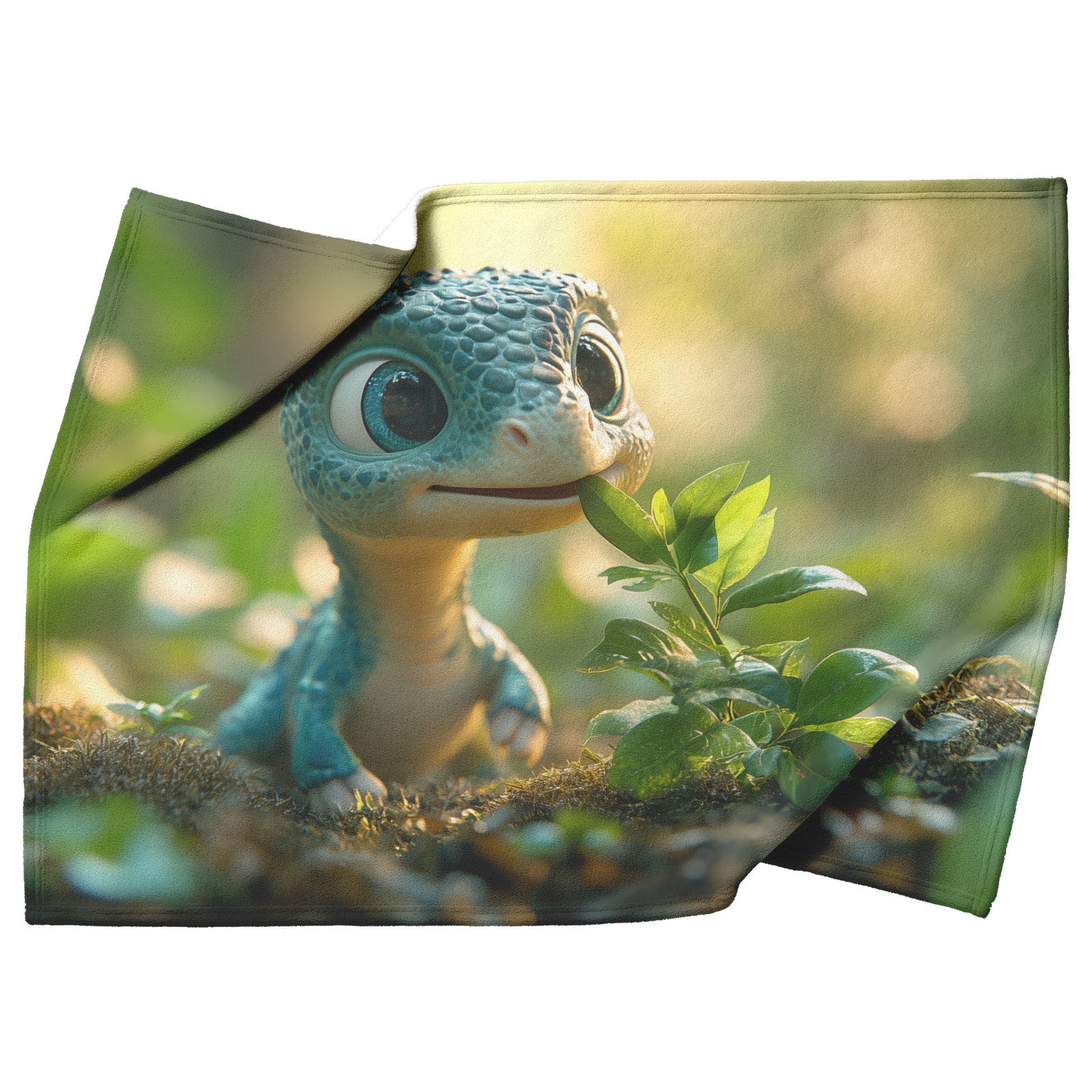 Baby_Brachiosaurus_Stretching_Neck_to_Ea_H_Blanket_Top_Bottom_Folds_Mockup.png