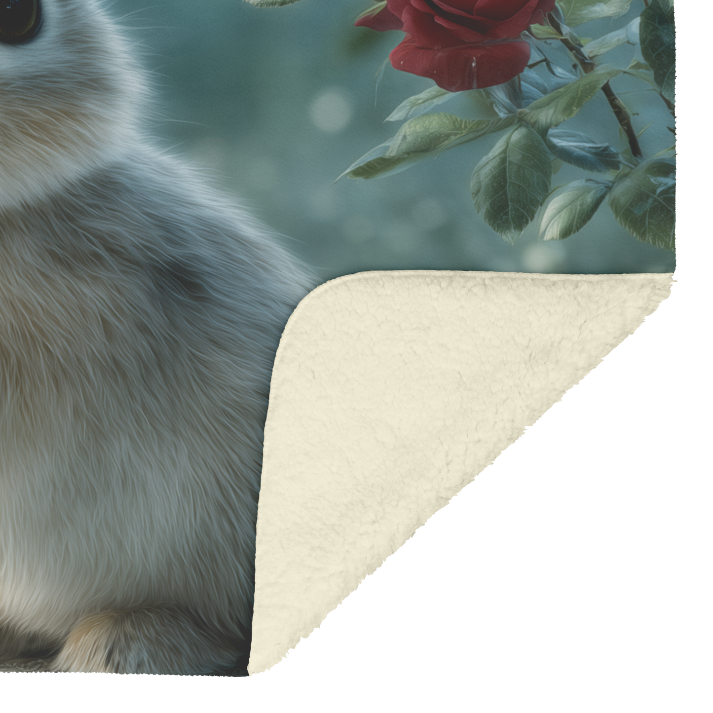 Baby Bunny Holding Red Valentine Envelope Sherpa Fleece Throw Blanket Cute Cozy Design Loving Valentines Day Gift