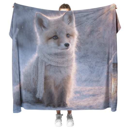 Baby_Fox_Wearing_Scarf_Sitting_Beside_Gl_H_Blanket_Model_Mockup.png