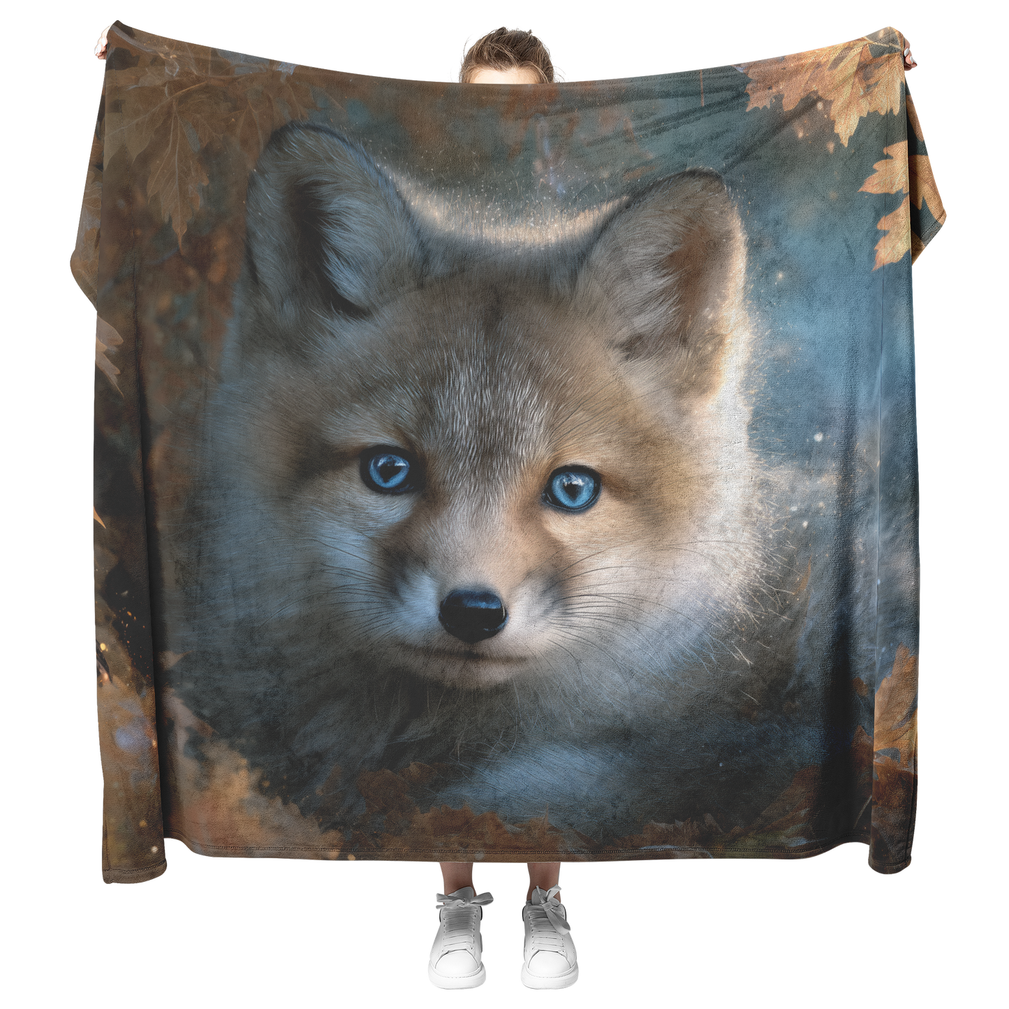 Baby_Fox_With_Sparkling_Blue_Eyes_Curled_H_Blanket_Model_Mockup.png