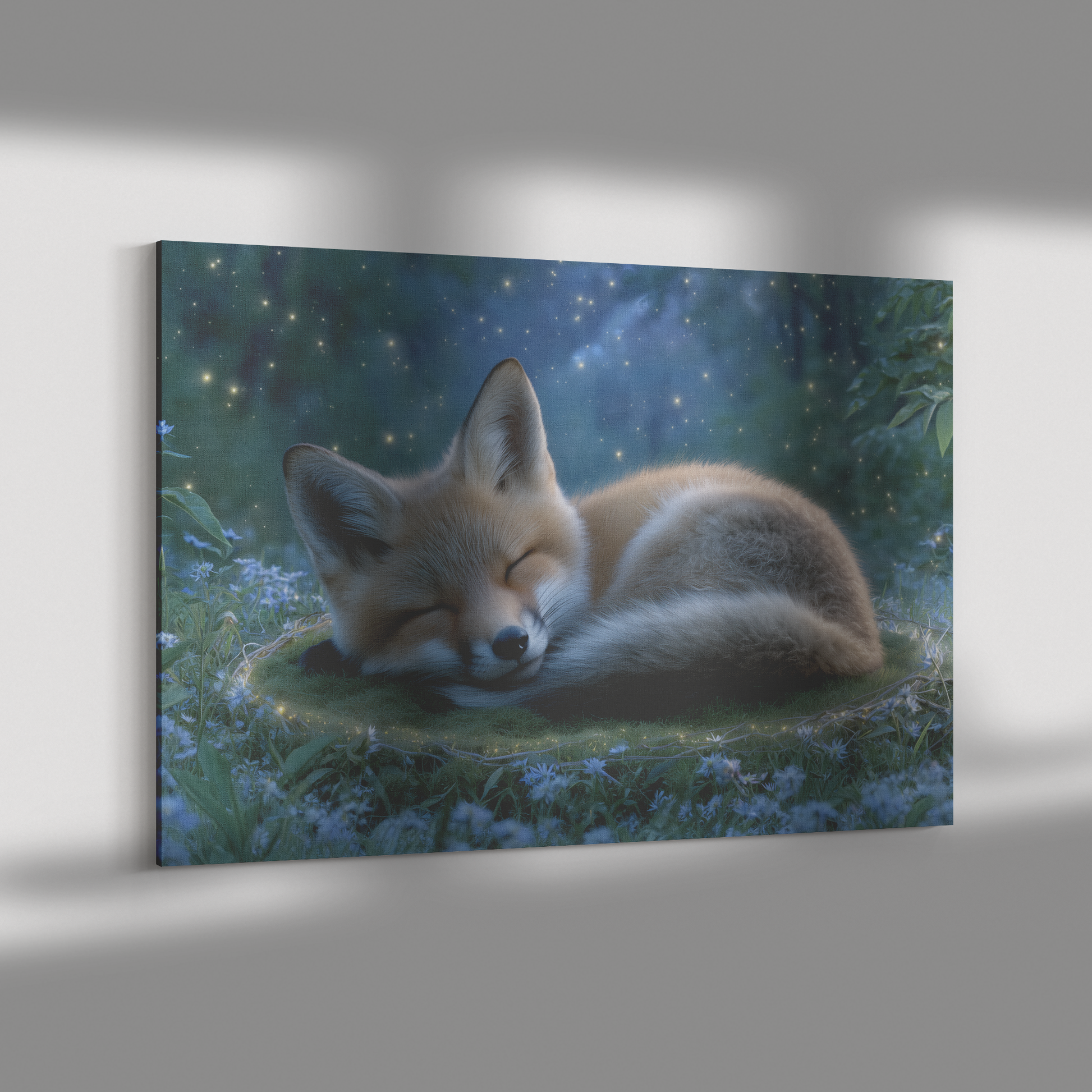 Baby_Fox_with_Blue_Eyes_Curled_in_Glowin_H_Rectangle_Dramatic_Shadow_Mockup.png_15406352