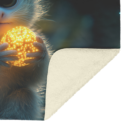 Baby_Marmoset_Holding_Glowing_Fruit_in_B_H_Blanket_Sherpa_Mockup.png