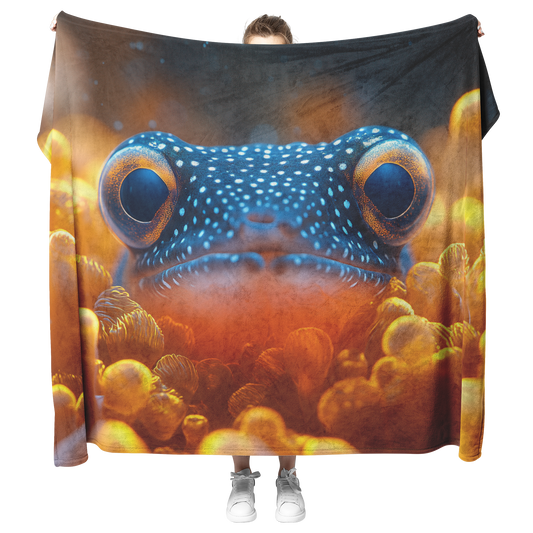 Baby_Moray_Eel_Peeking_from_Glowing_Cora_H_Blanket_Model_Mockup.png