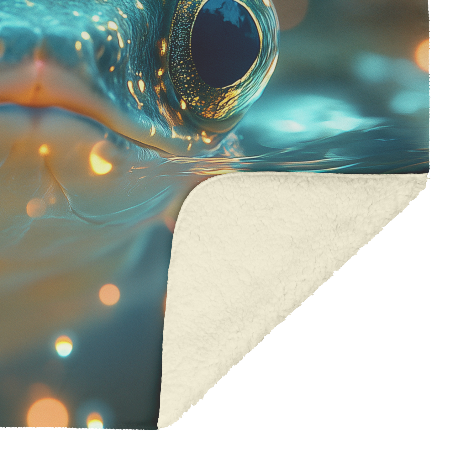 Baby_Moray_Eel_Peeking_from_Glowing_Cora_H_Blanket_Sherpa_Mockup.png